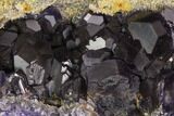 Deep Purple Fluorite Crystals with Quartz - China #94938-2